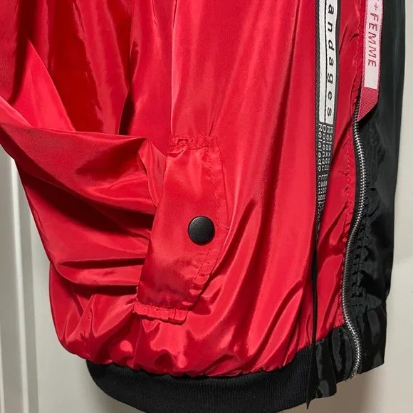 Zucca Dayz Stretch Bandages windbreaker Jacket Size S Black Red - Picture 6 of 7
